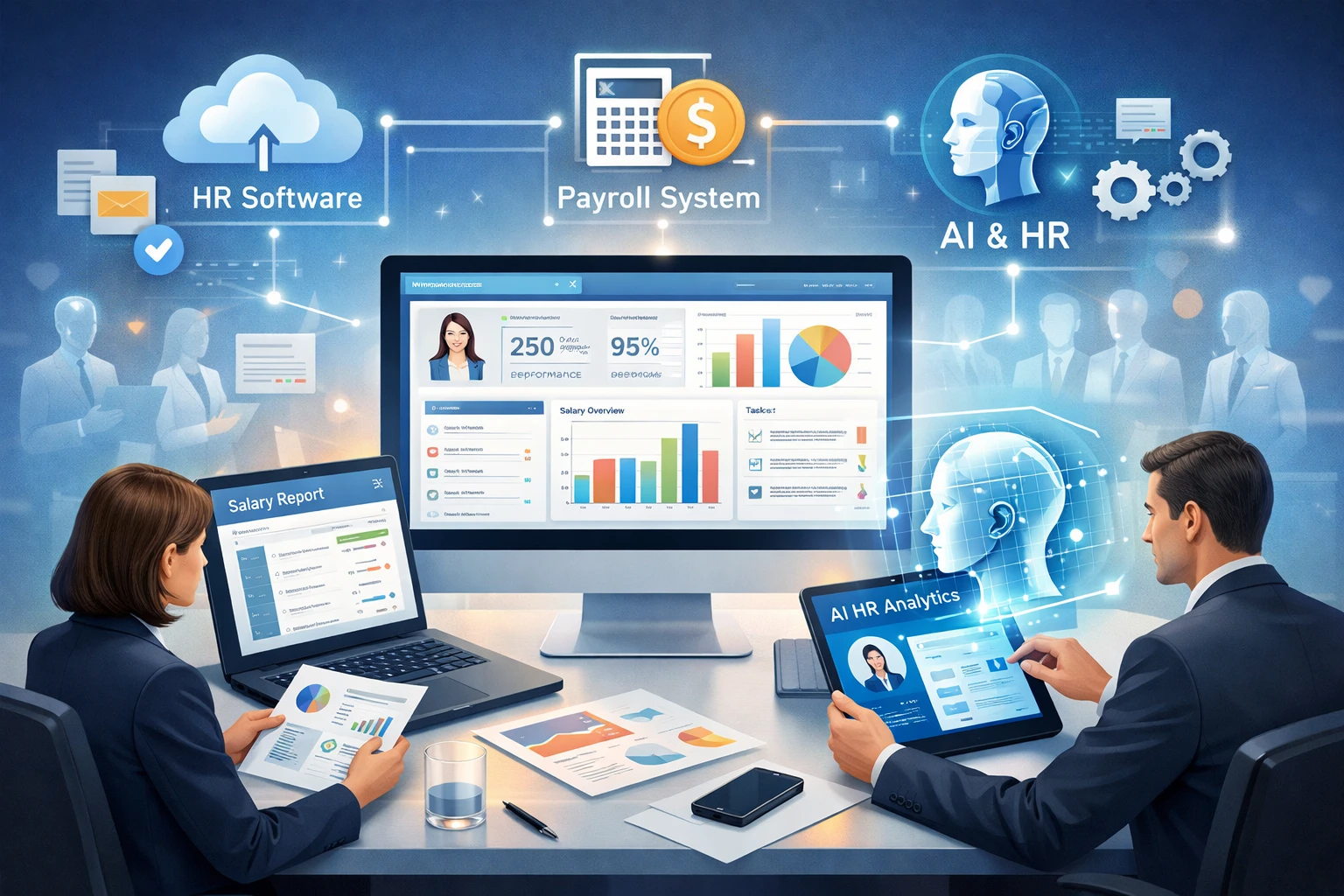 现代企业HR管理软件、薪资管理系统与AI人事管理系统的整合应用