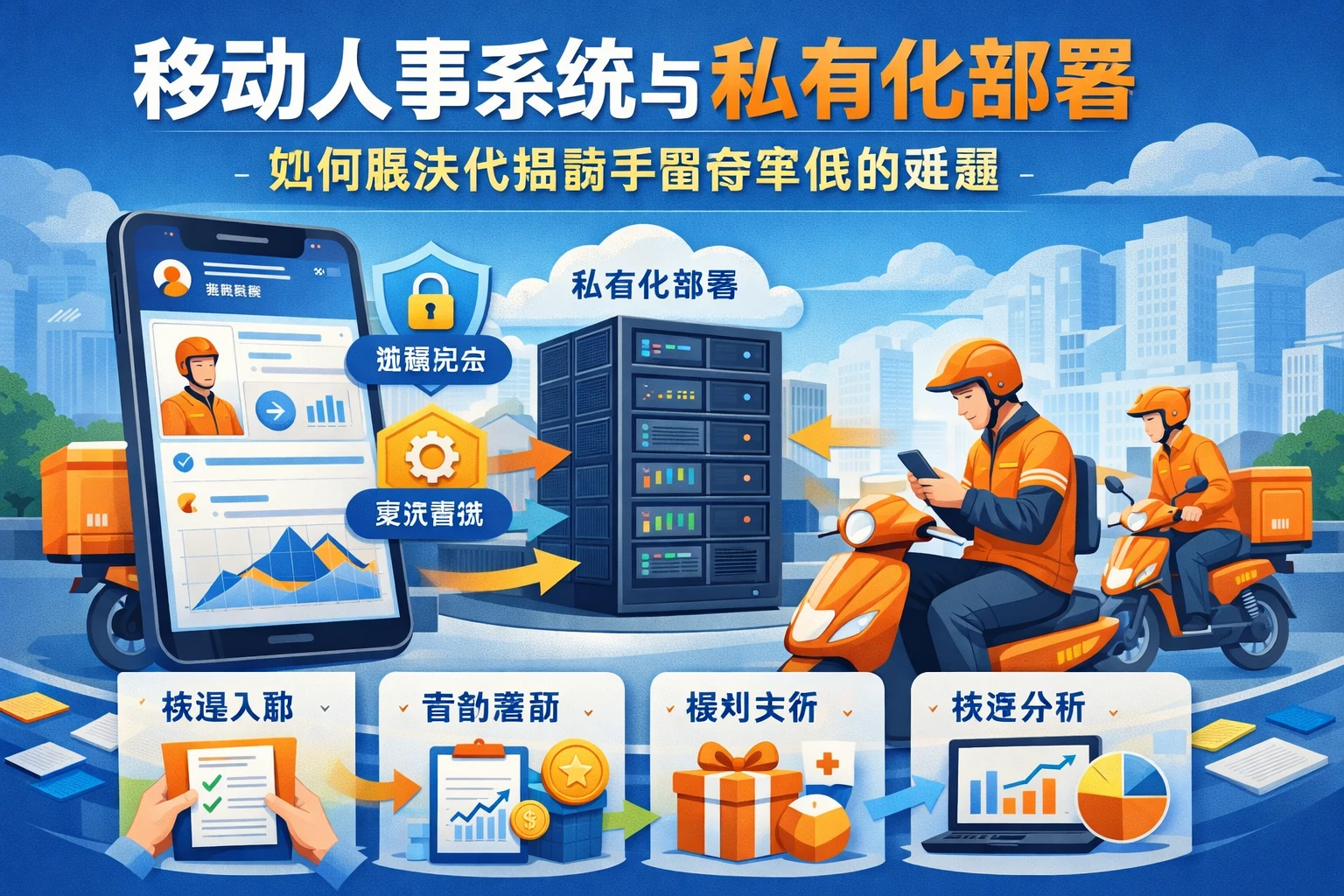 移动人事系统与私有化部署如何解决代招骑手留存率低的难题