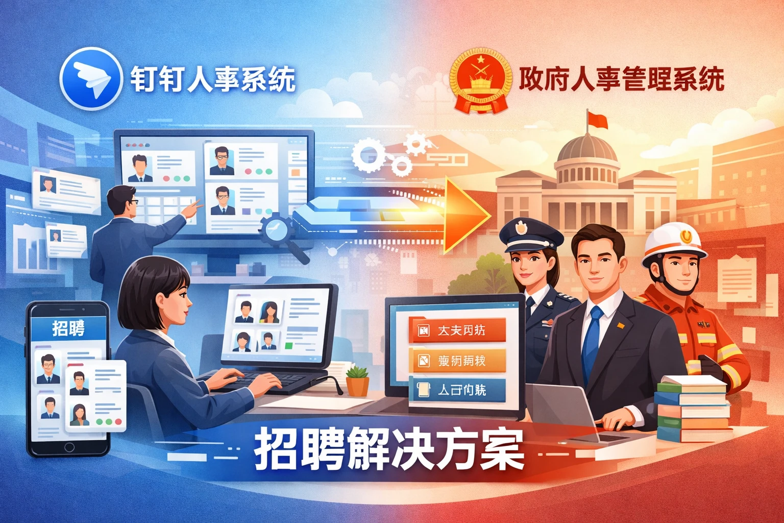 优化人力资源系统：从钉钉人事系统到政府人事管理系统的招聘解决方案