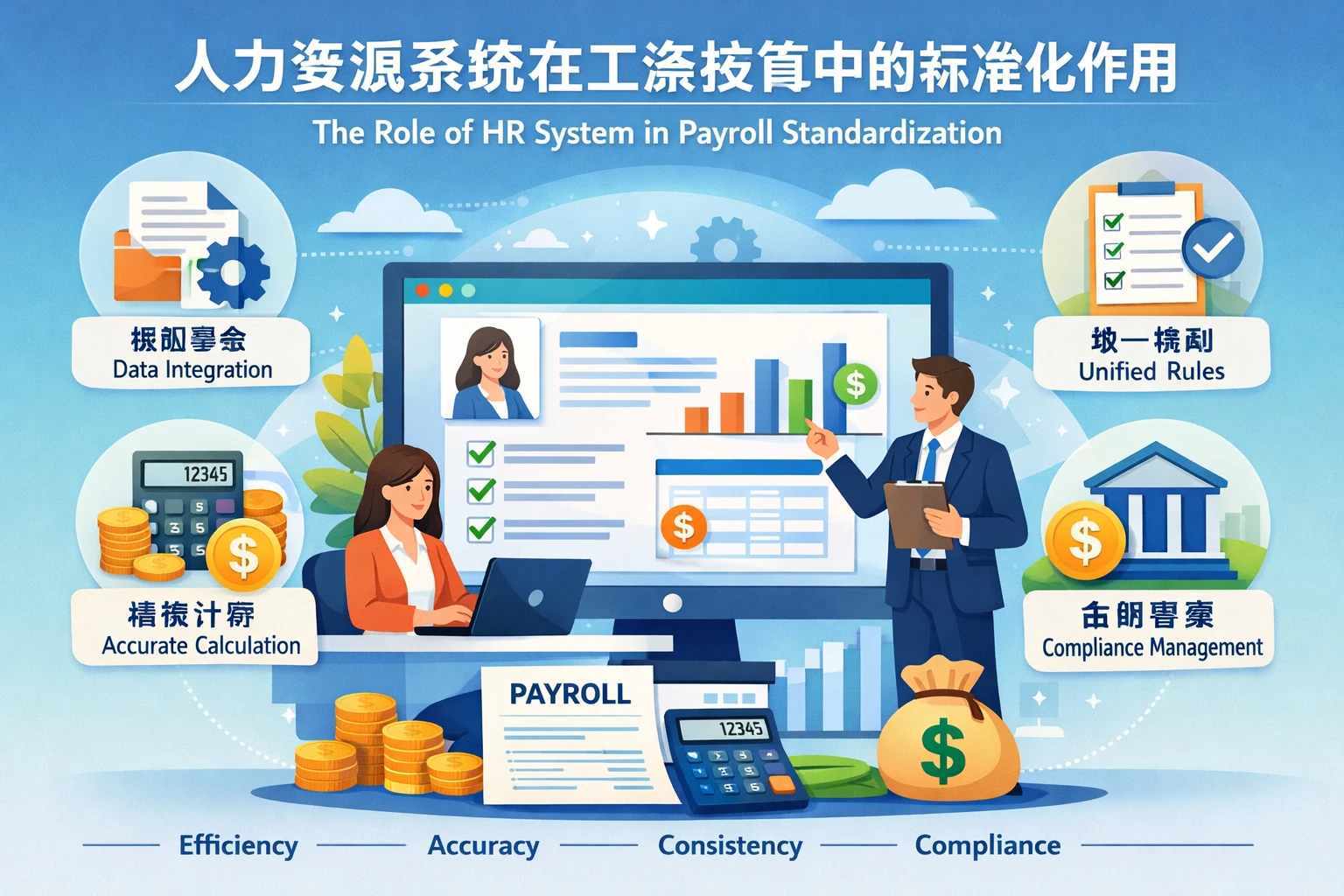 人力资源系统在工资核算中的标准化作用