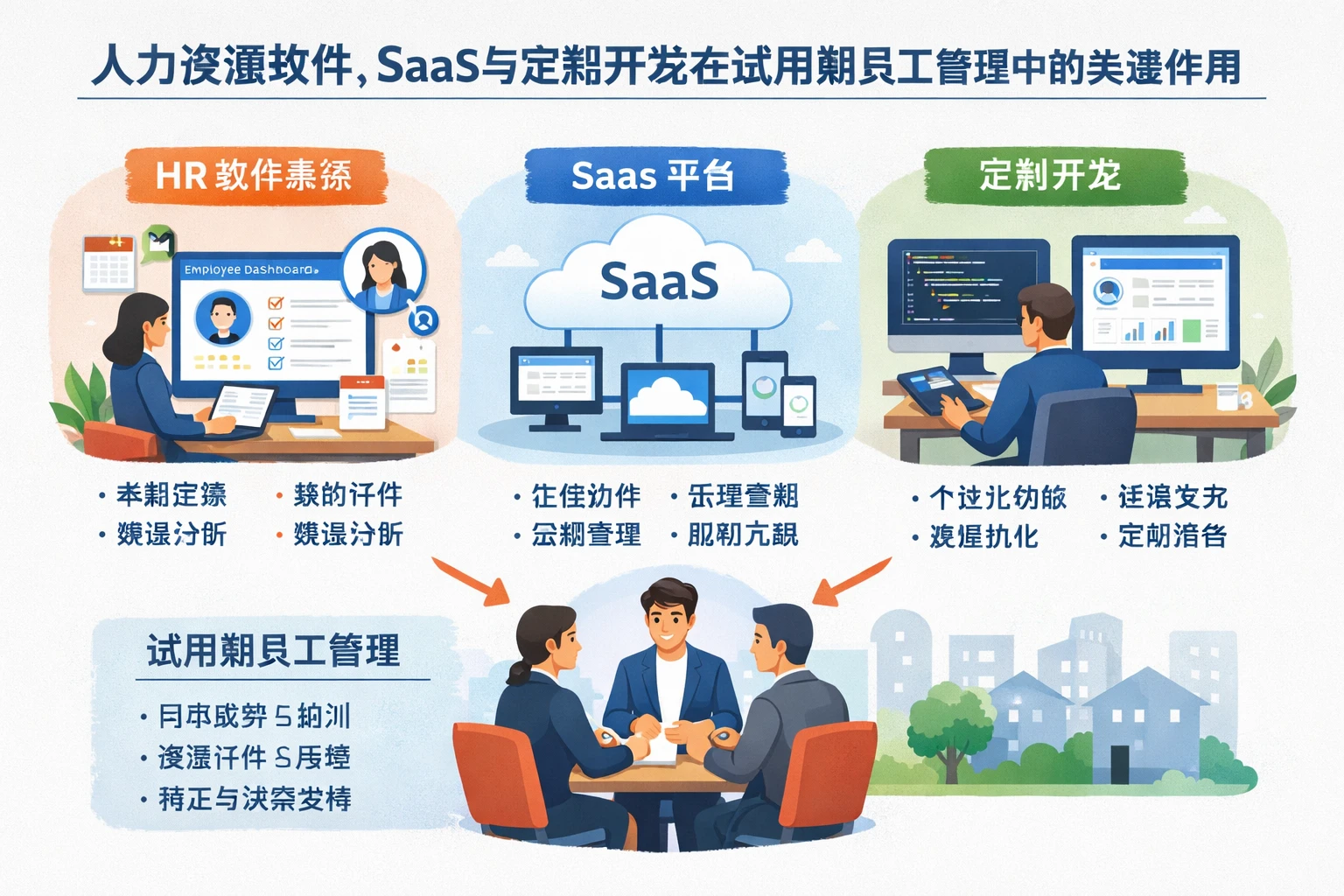 人力资源软件、SaaS与定制开发在试用期员工管理中的关键作用