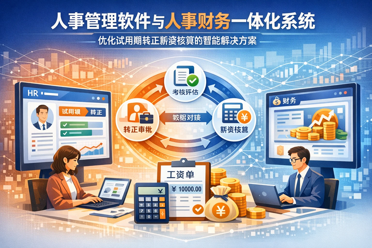 人事管理软件与人事财务一体化系统:优化试用期转正薪资核算的智能解决方案