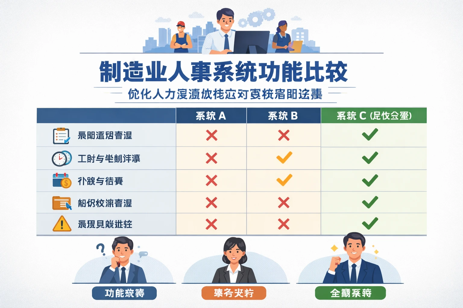 制造业人事系统功能比较：优化人力资源软件应对复杂离职场景