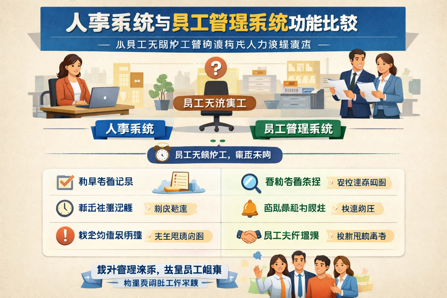 人事系统与员工管理系统功能比较：从员工无故旷工案例看现代人力资源管理