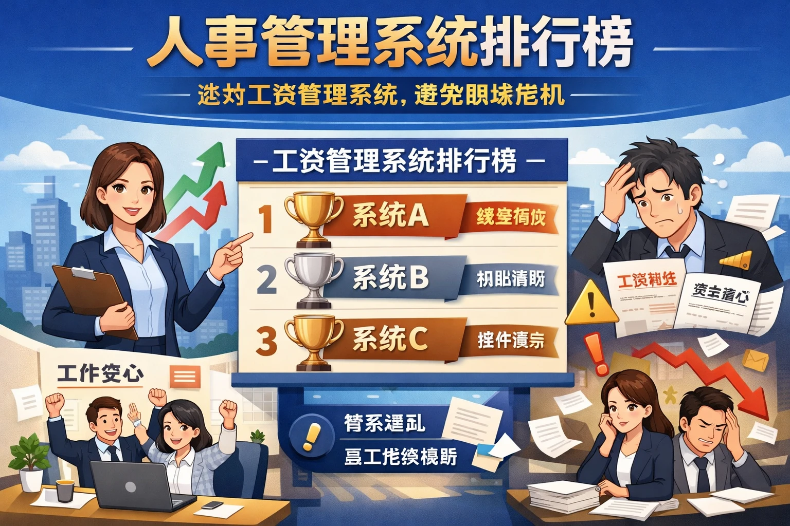 人事管理系统排行榜：选对工资管理系统，避免职场危机