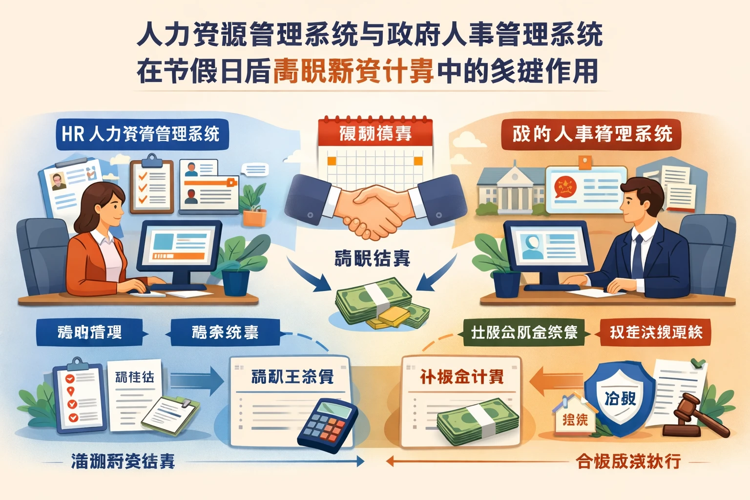 人力资源管理系统与政府人事管理系统在节假日后离职薪资计算中的关键作用