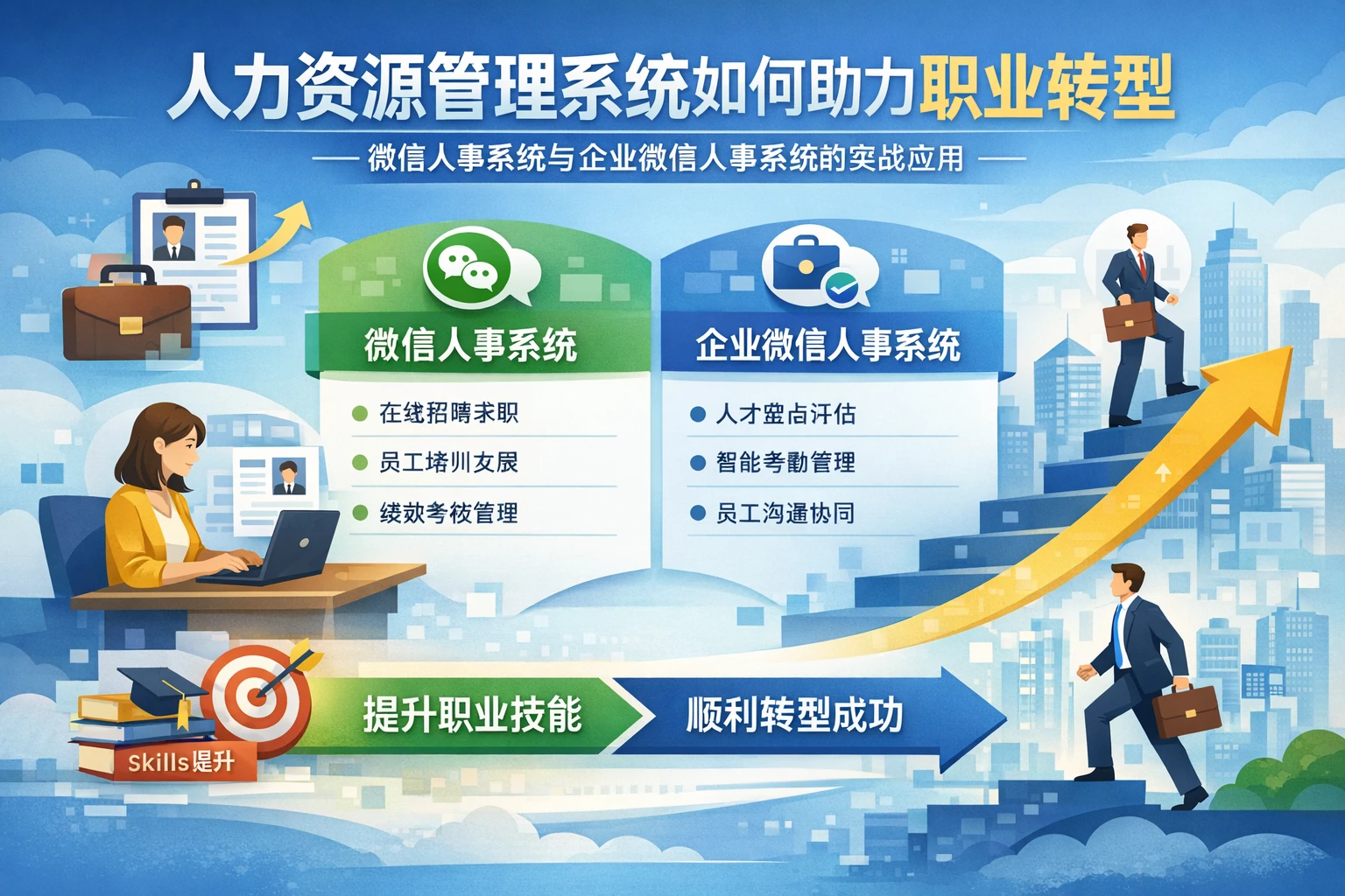 人力资源管理系统如何助力职业转型——微信人事系统与企业微信人事系统的实战应用