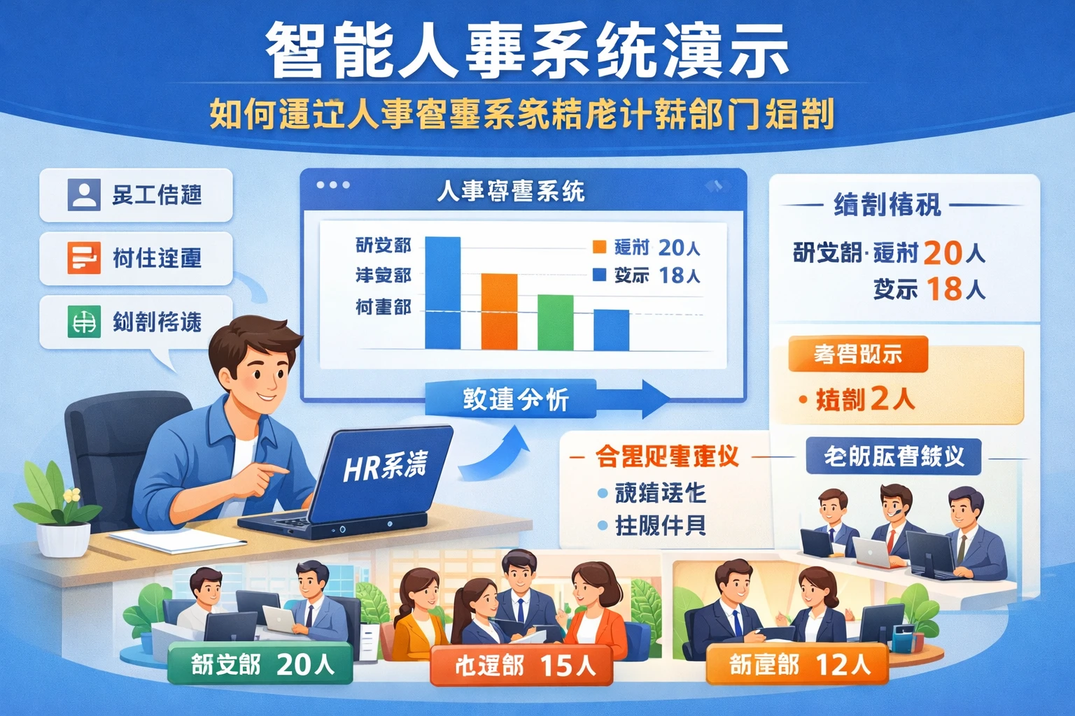 智能人事系统演示：如何通过人事管理系统精准计算部门编制