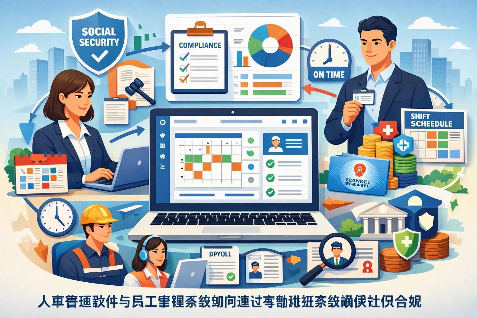 人事管理软件与员工管理系统如何通过考勤排班系统确保社保合规