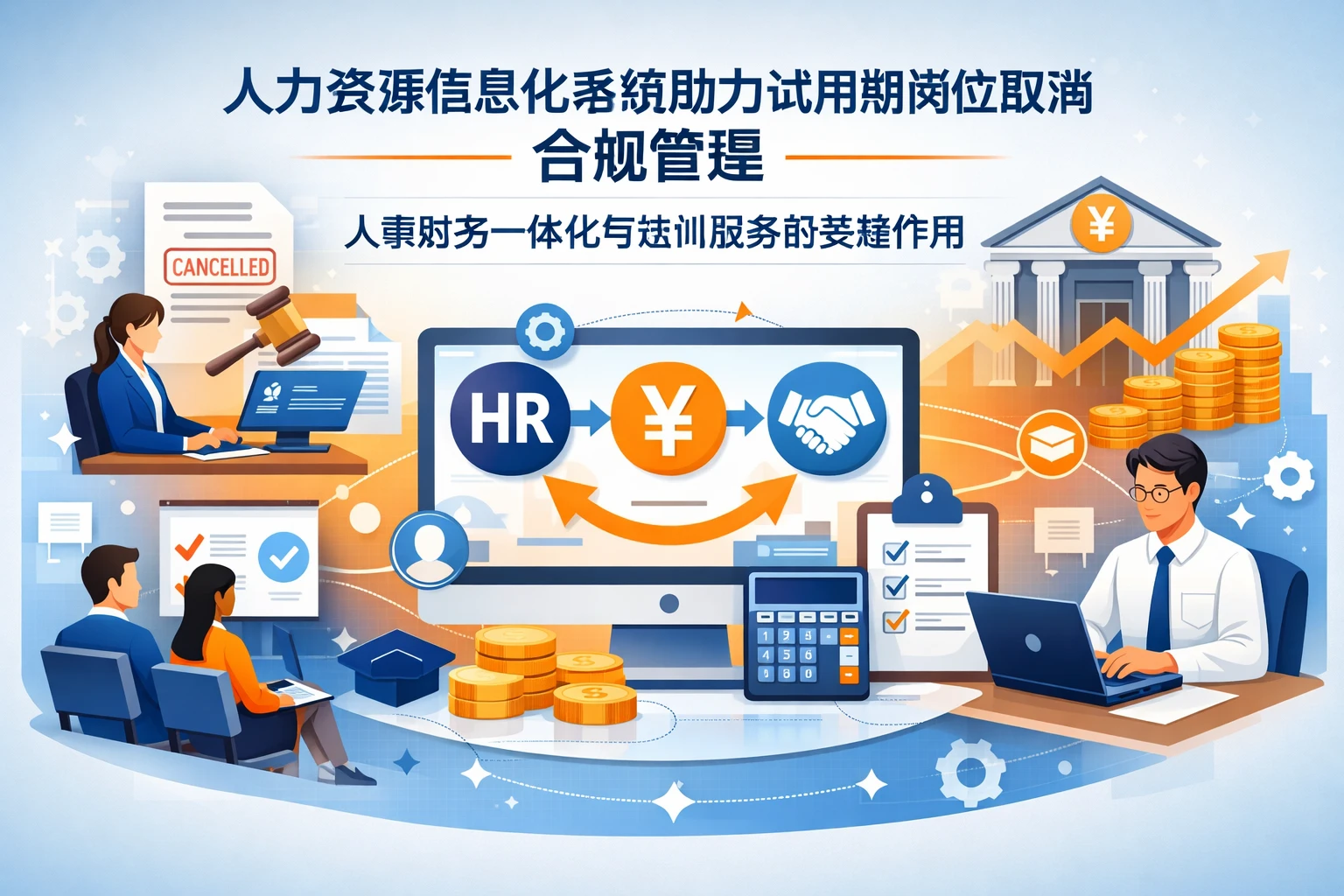 人力资源信息化系统助力试用期岗位取消合规管理：人事财务一体化与培训服务的关键作用