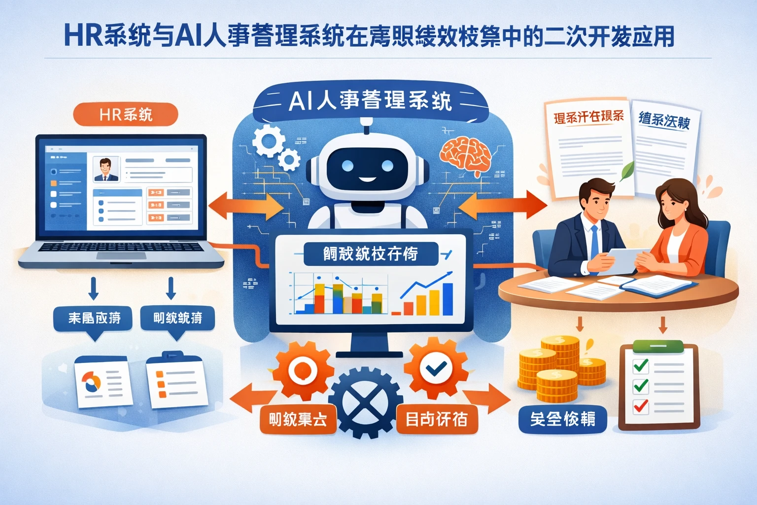 HR系统与AI人事管理系统在离职绩效核算中的二次开发应用