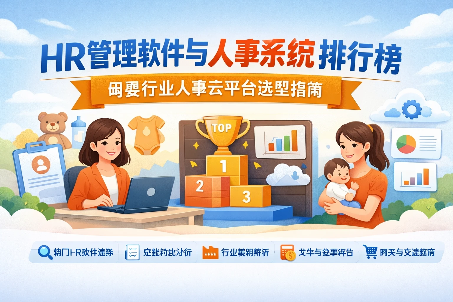 HR管理软件与人事系统排行榜：母婴行业人事云平台选型指南