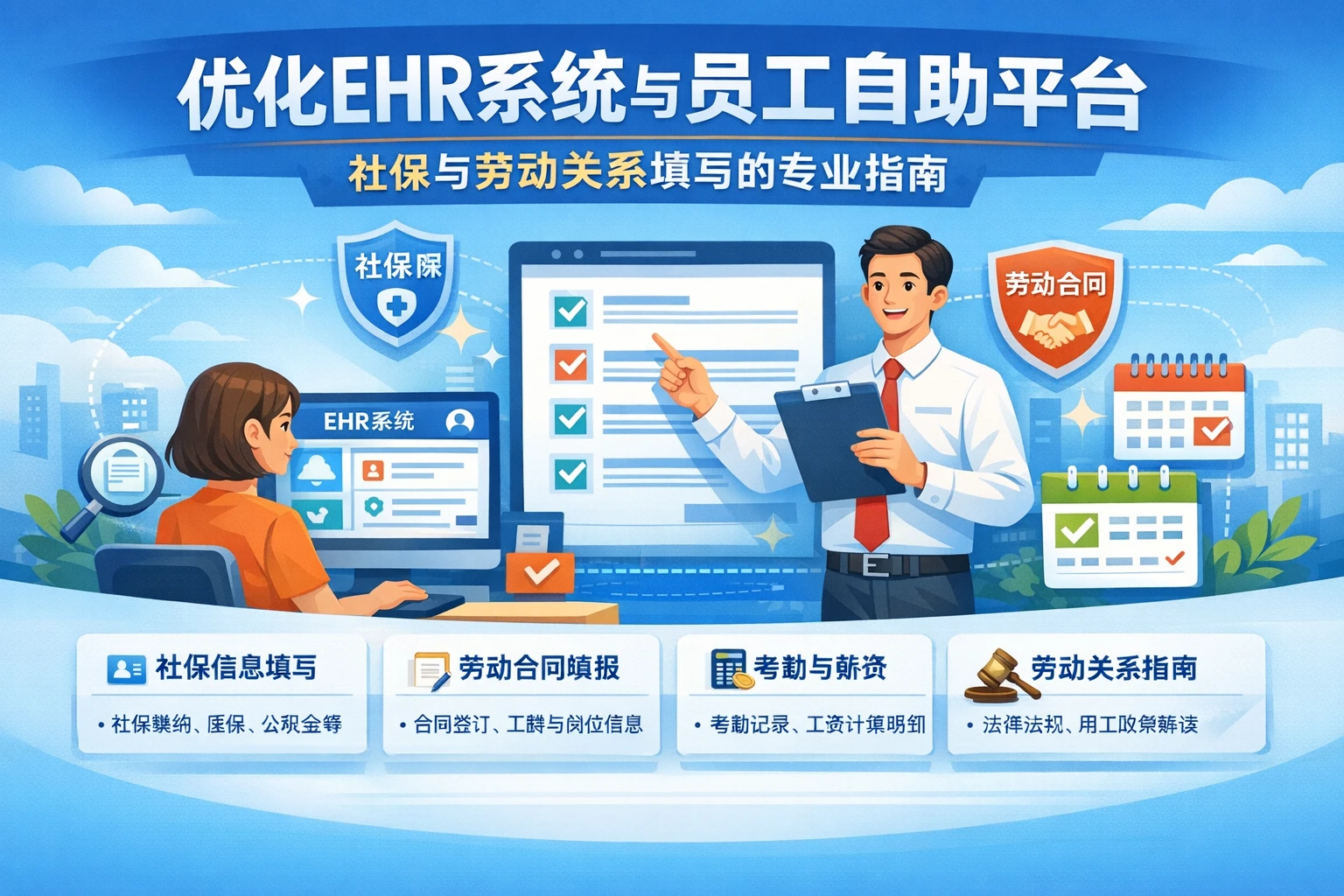 优化EHR系统与员工自助平台：社保与劳动关系填写的专业指南