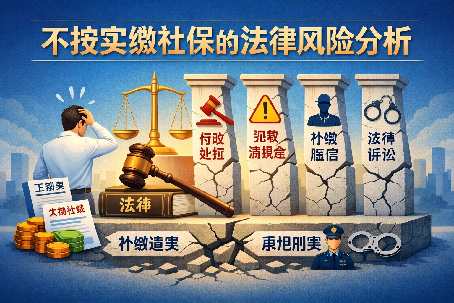 不按实缴社保的法律风险分析