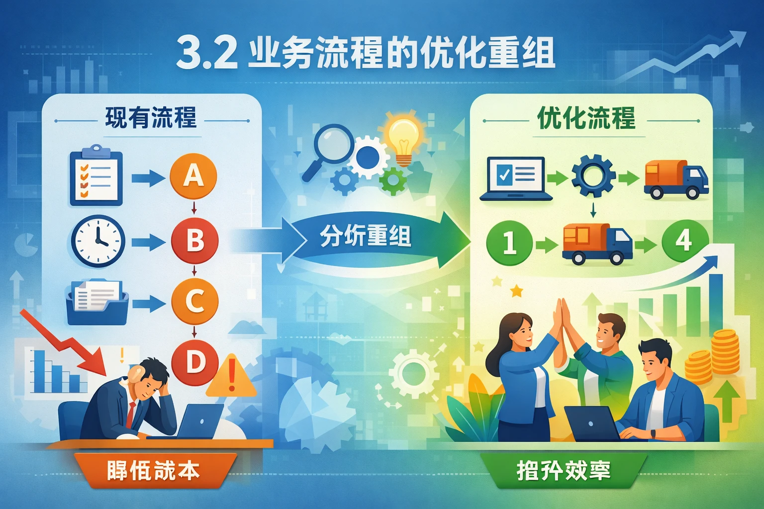 3.2 业务流程的优化重组