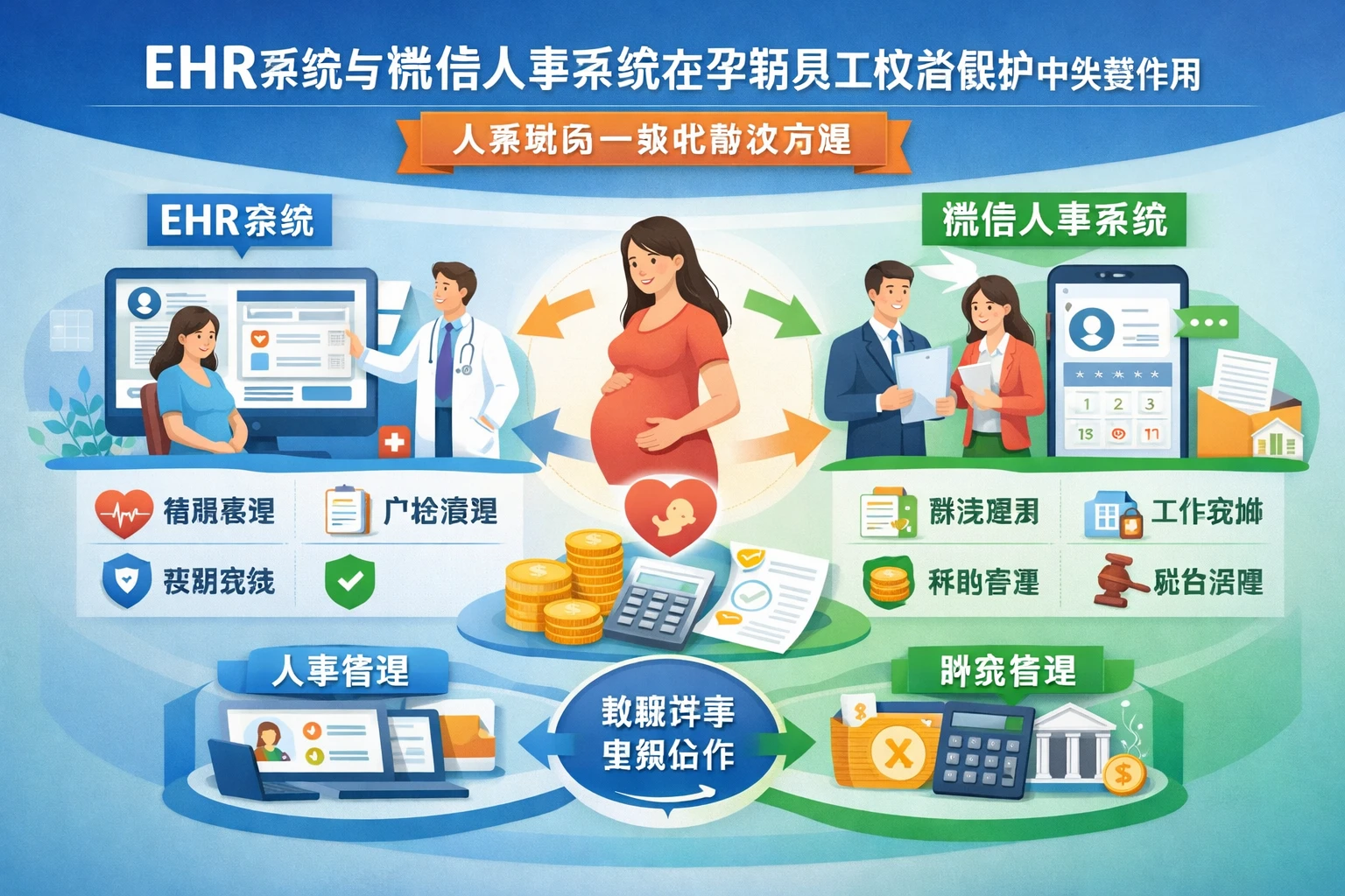 EHR系统与微信人事系统在孕期员工权益保护中的关键作用：人事财务一体化解决方案