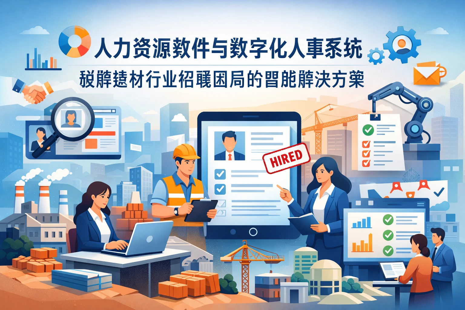 人力资源软件与数字化人事系统：破解建材行业招聘困局的智能解决方案