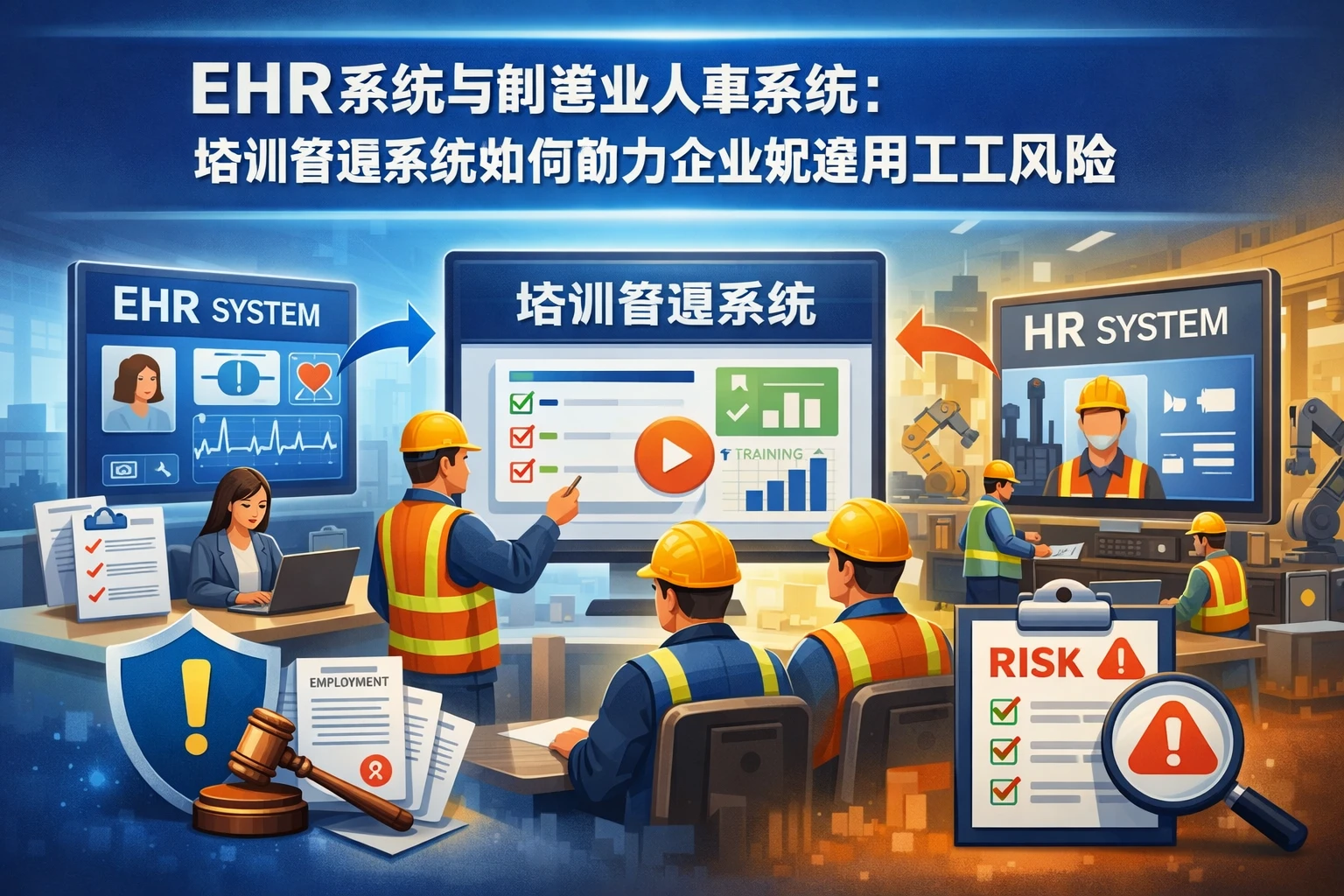 EHR系统与制造业人事系统：培训管理系统如何助力企业规避用工风险