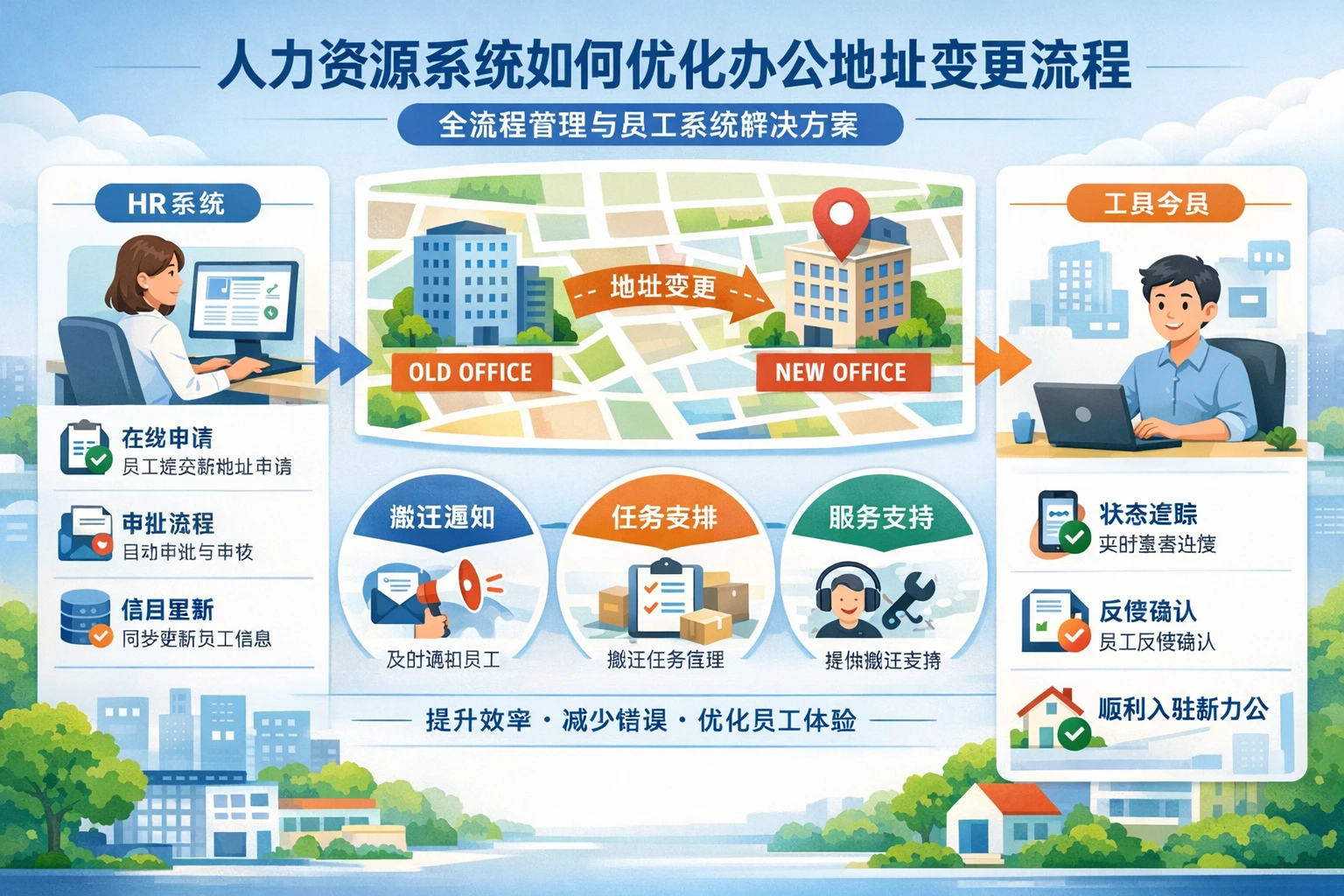 人力资源系统如何优化办公地址变更流程：全流程管理与员工系统解决方案