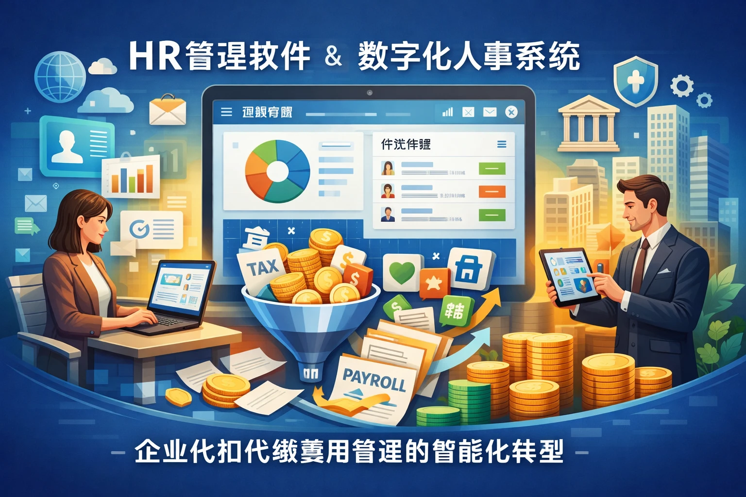 HR管理软件与数字化人事系统：企业代扣代缴费用管理的智能化转型
