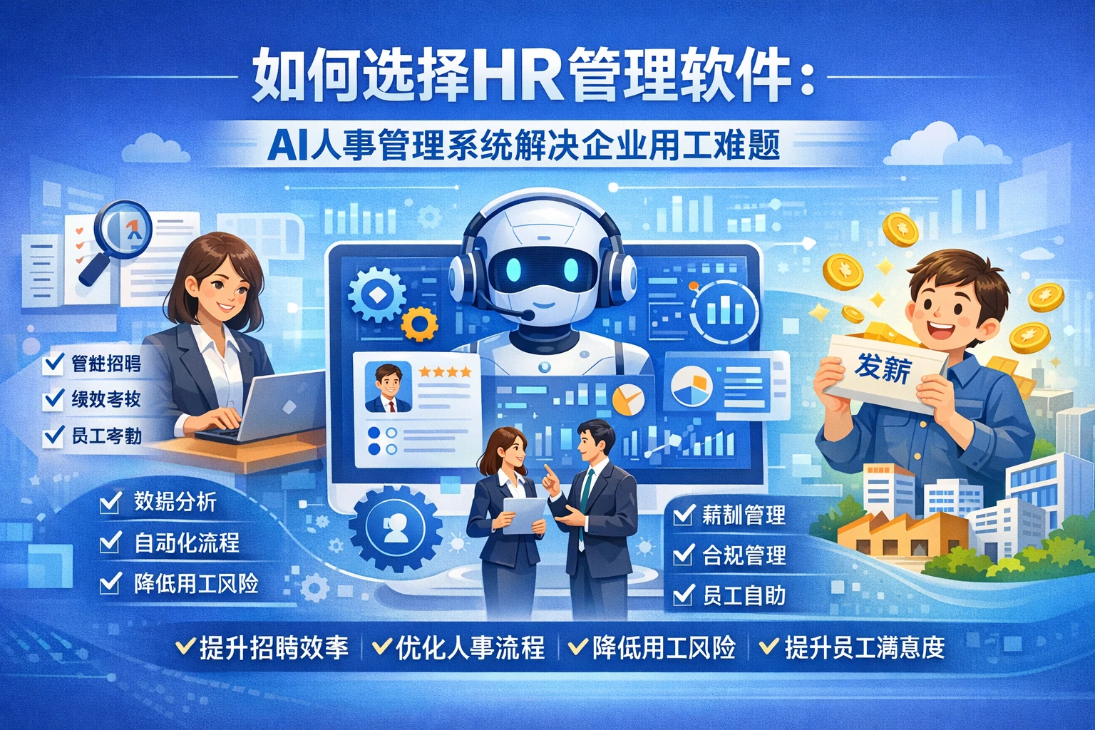 如何选择HR管理软件：AI人事管理系统解决企业用工难题