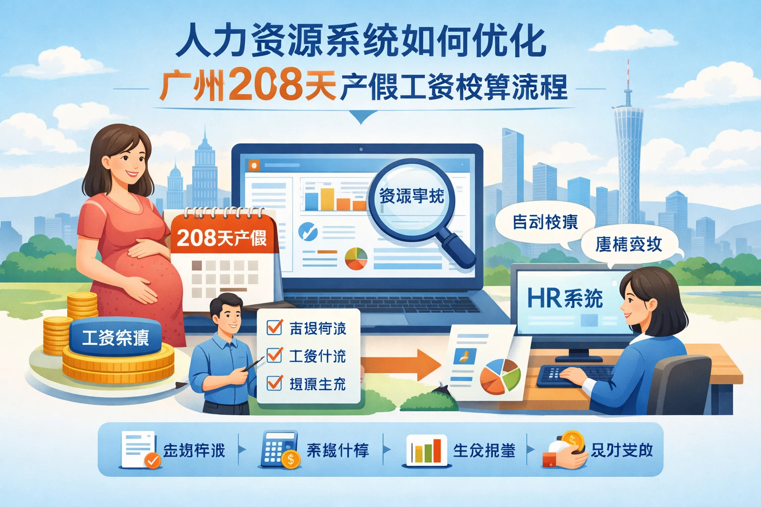 人力资源系统如何优化广州208天产假工资核算流程