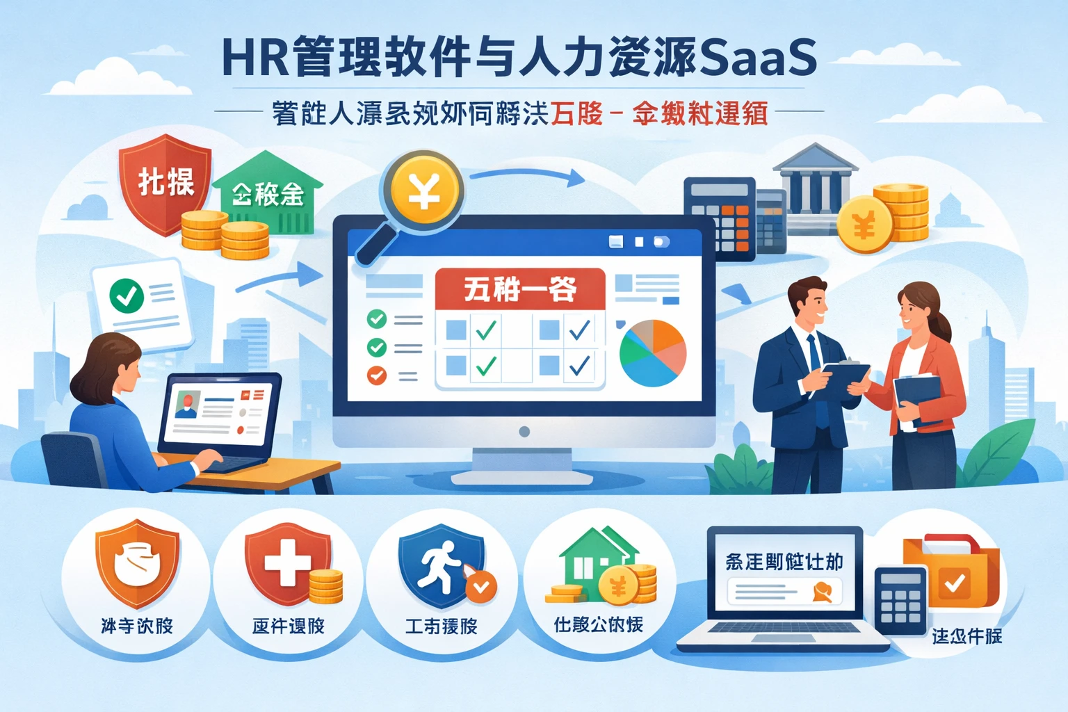 HR管理软件与人力资源SaaS:智能人事系统如何解决五险一金缴纳难题