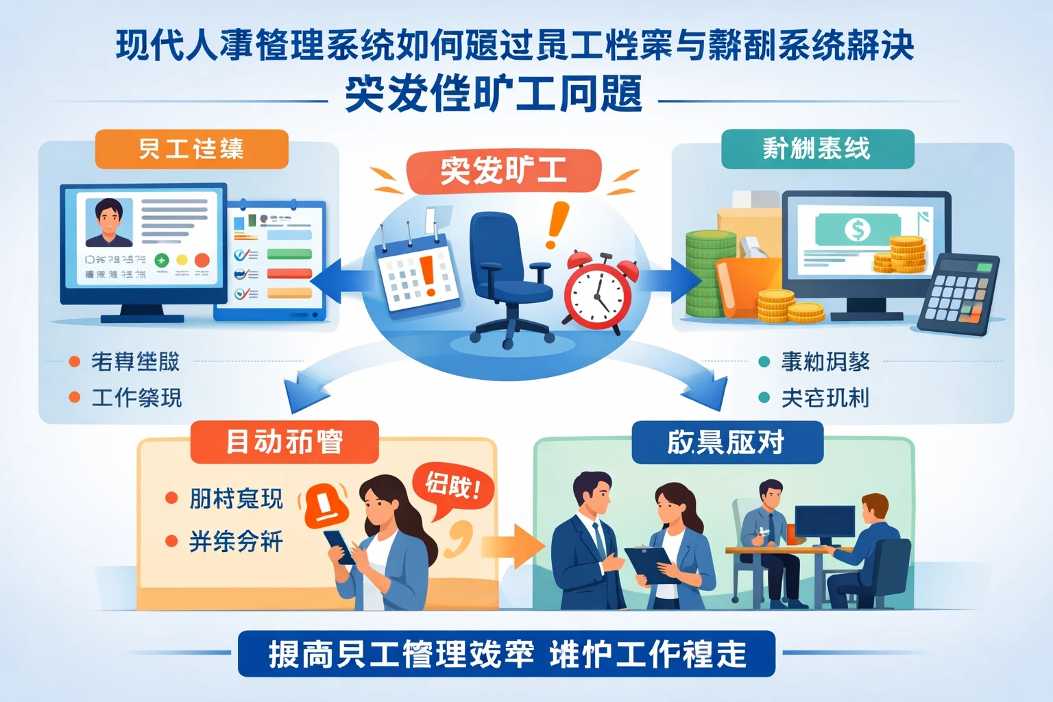 现代人事管理系统如何通过员工档案与薪酬系统解决突发性旷工问题