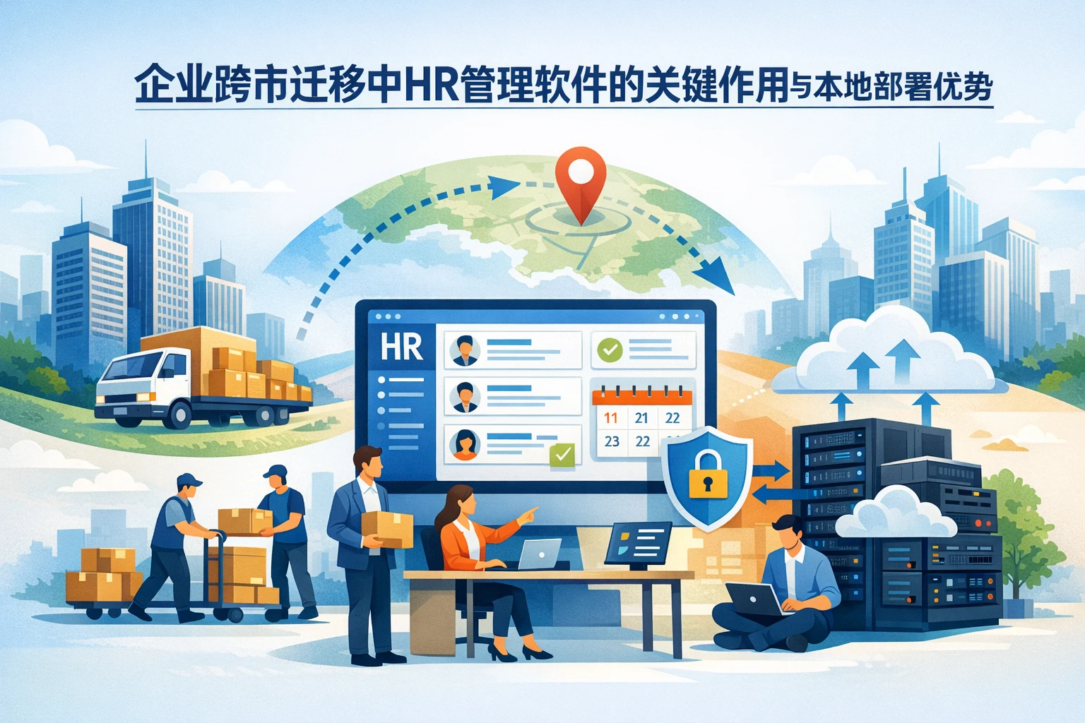 企业跨市迁移中HR管理软件的关键作用与本地部署优势