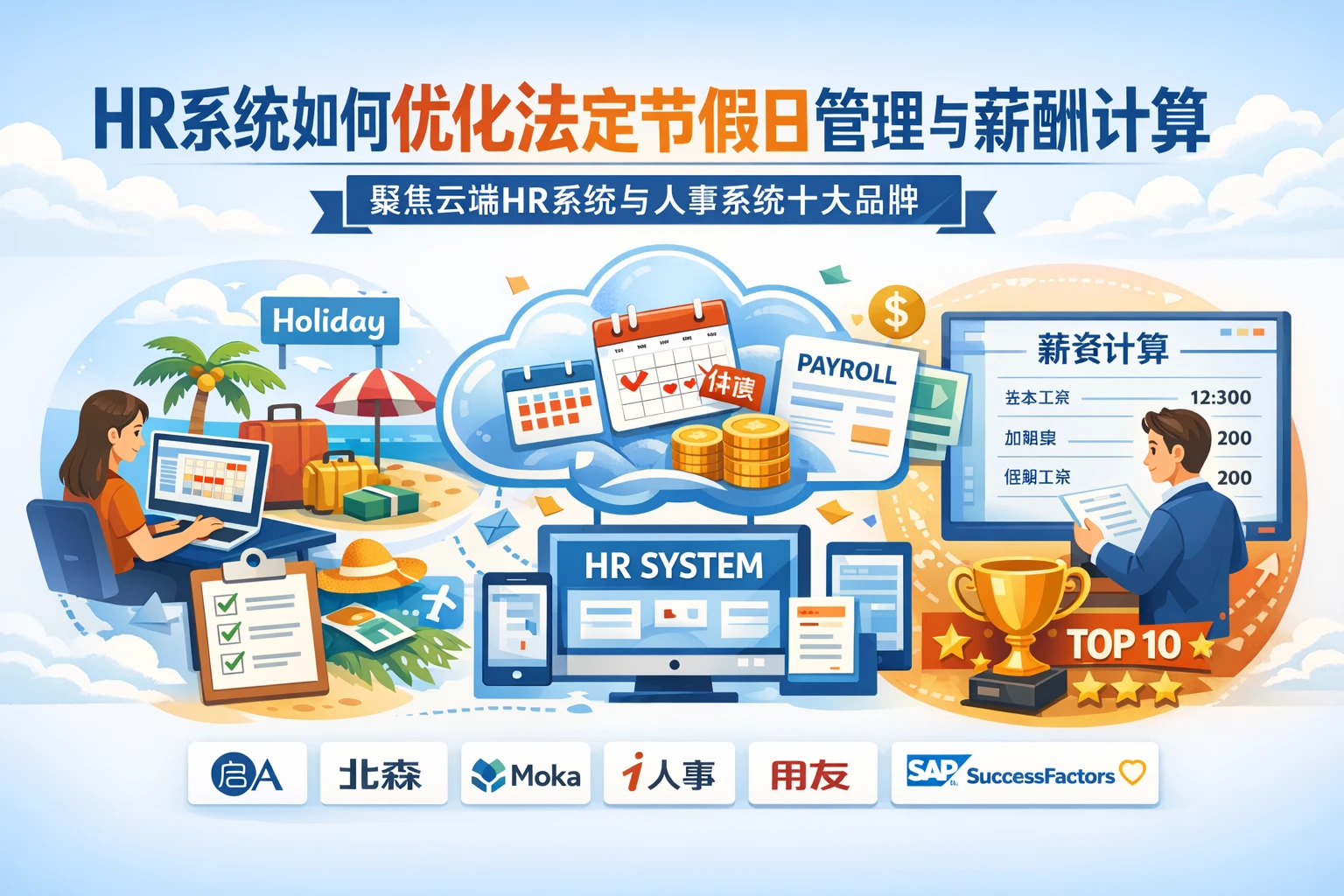 HR系统如何优化法定节假日管理与薪酬计算——聚焦云端HR系统与人事系统十大品牌