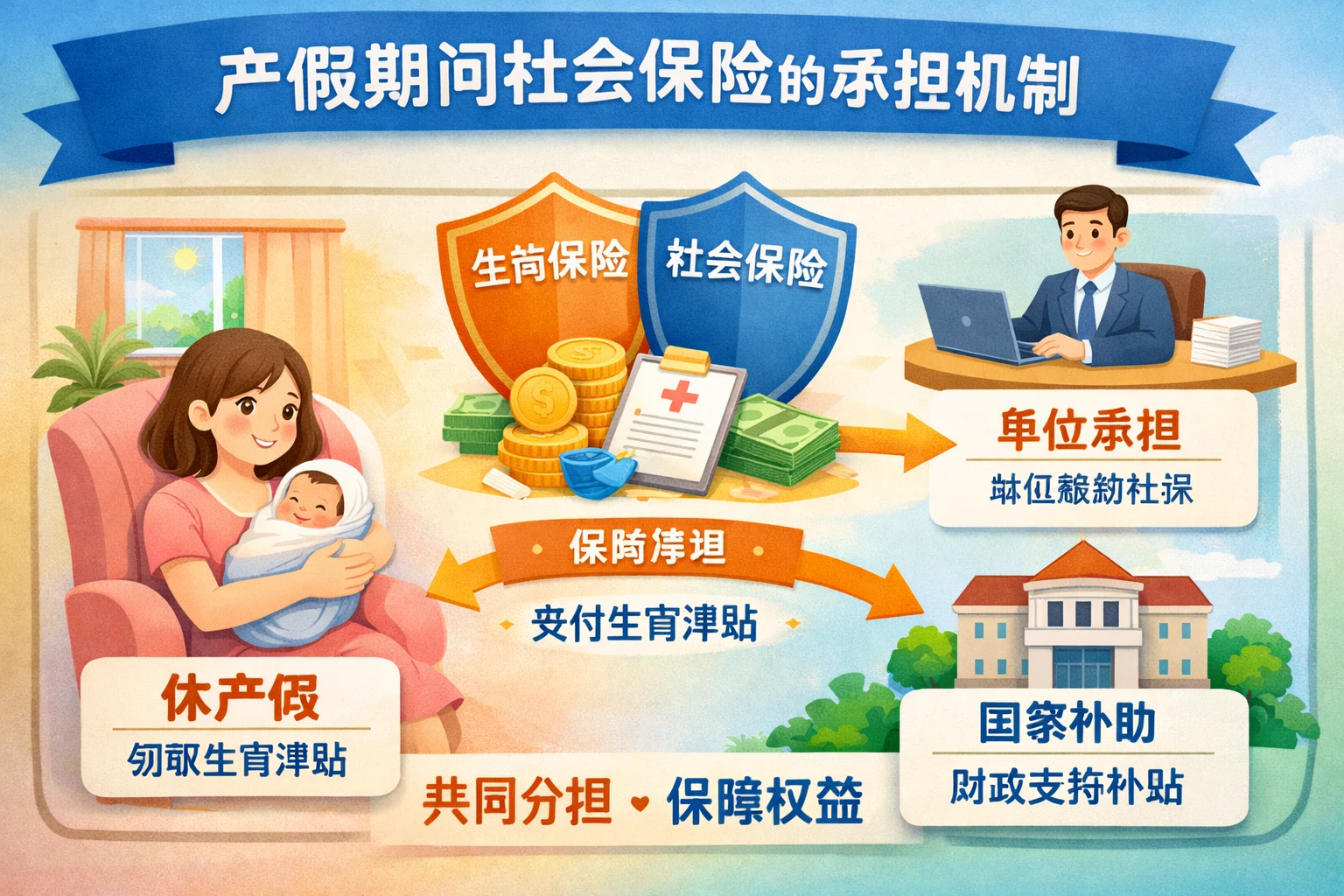 产假期间社会保险的承担机制