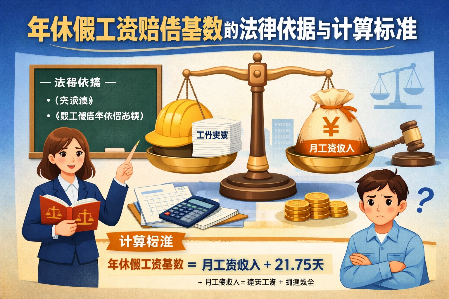 年休假工资赔偿基数的法律依据与计算标准