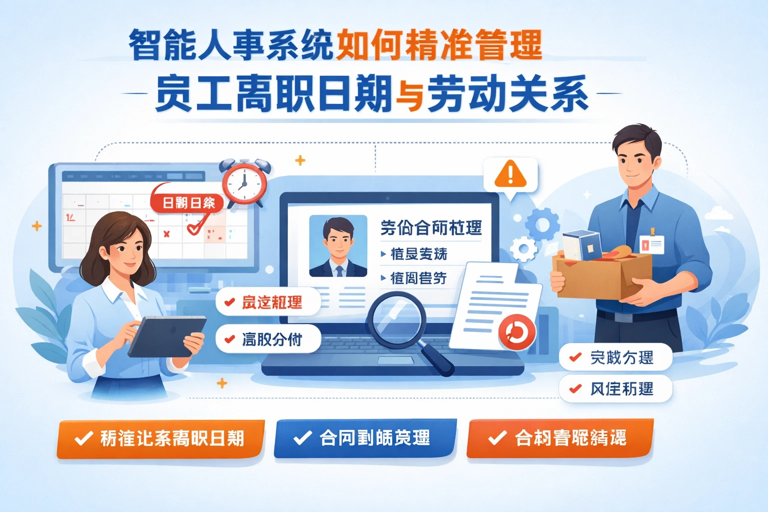 智能人事系统如何精准管理员工离职日期与劳动关系