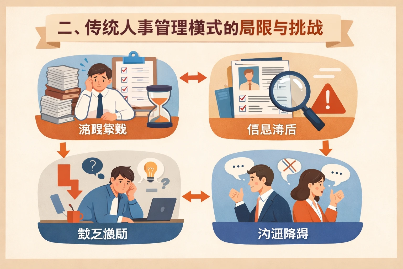 二、传统人事管理模式的局限与挑战