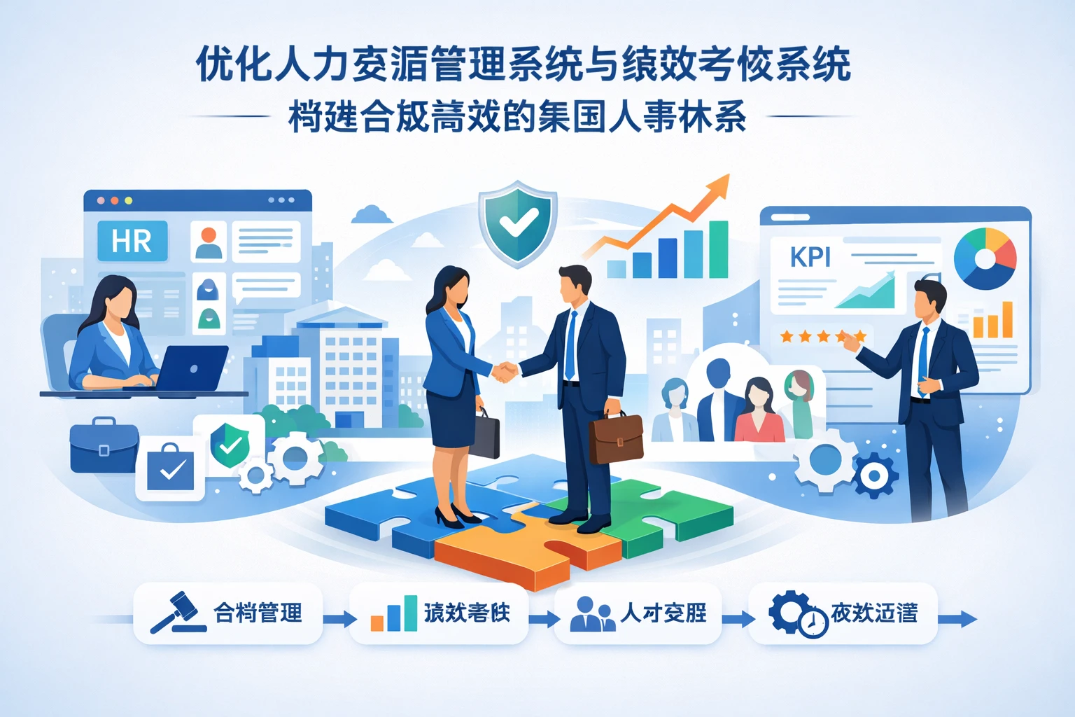 优化人力资源管理系统与绩效考核系统，构建合规高效的集团人事体系