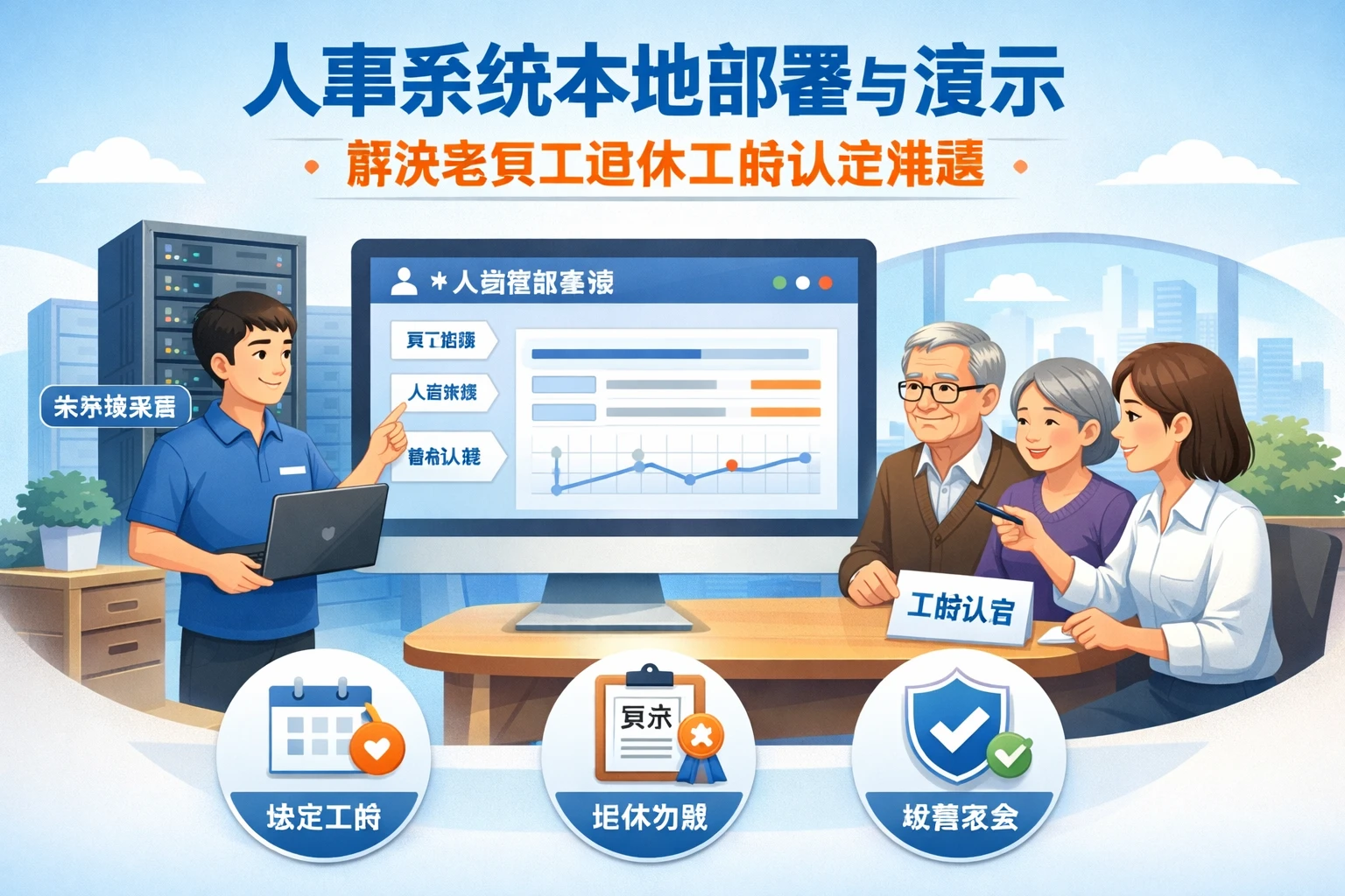 人事系统本地部署与演示：解决老员工退休工龄认定难题