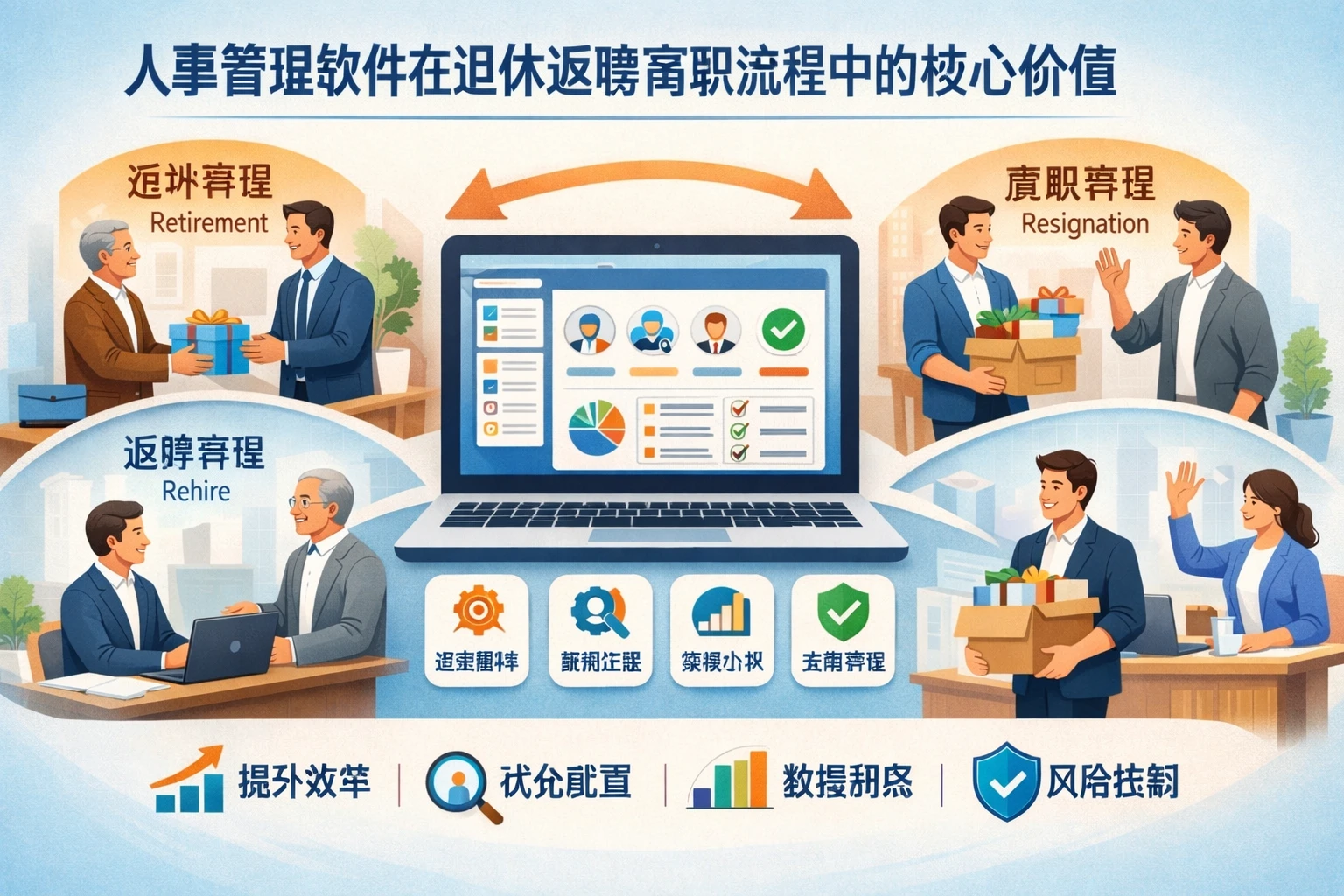 人事管理软件在退休返聘离职流程中的核心价值