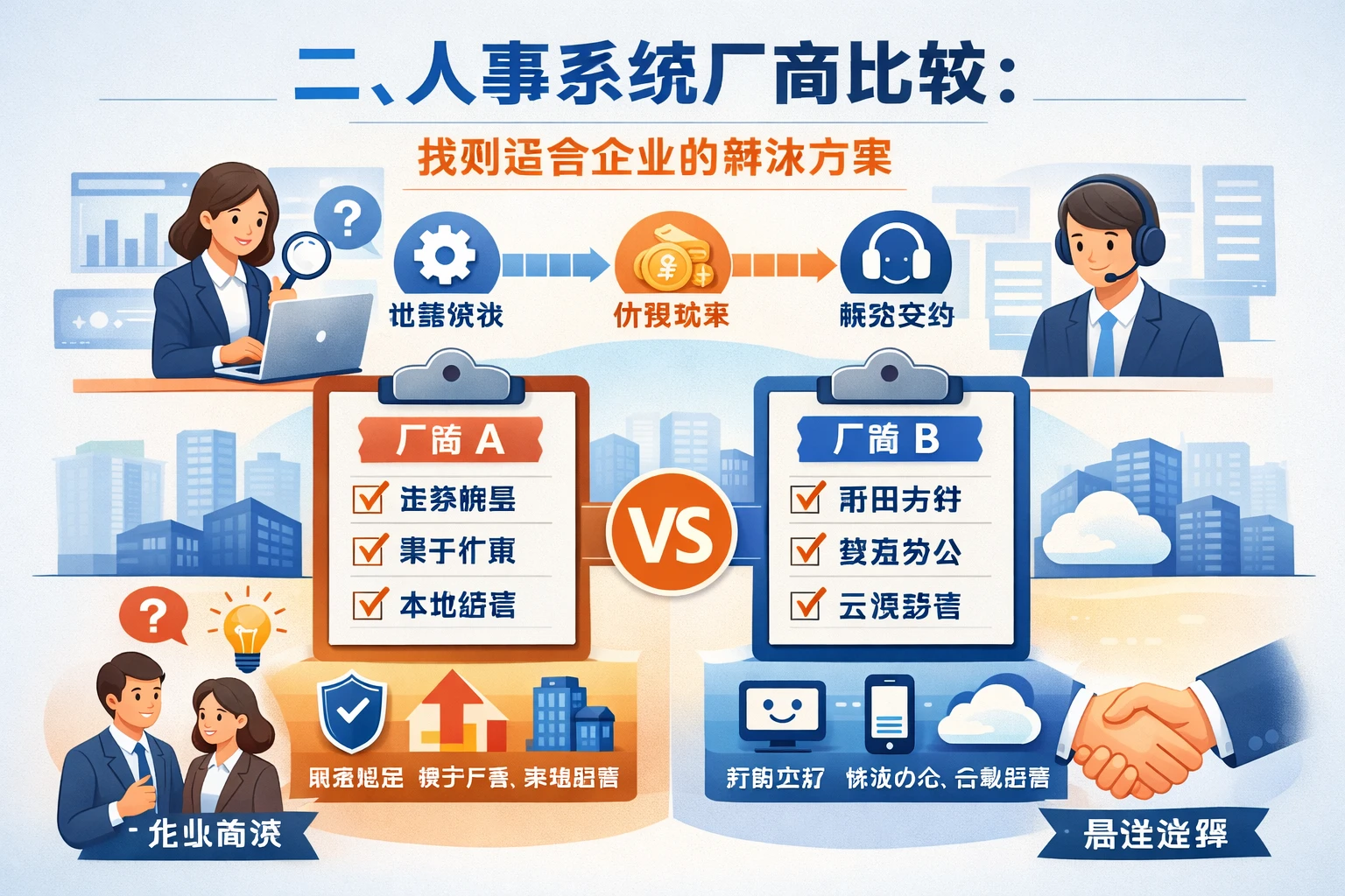 二、人事系统厂商比较：找到适合企业的解决方案