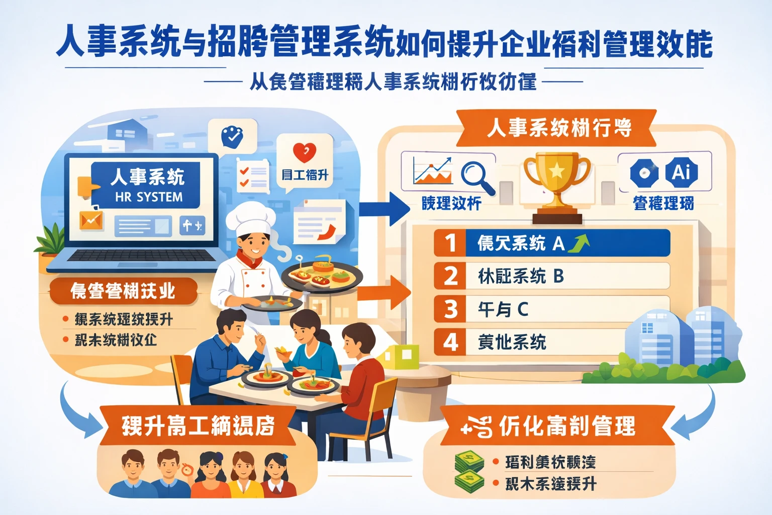 人事系统与招聘管理系统如何提升企业福利管理效能——从食堂管理看人事系统排行榜价值
