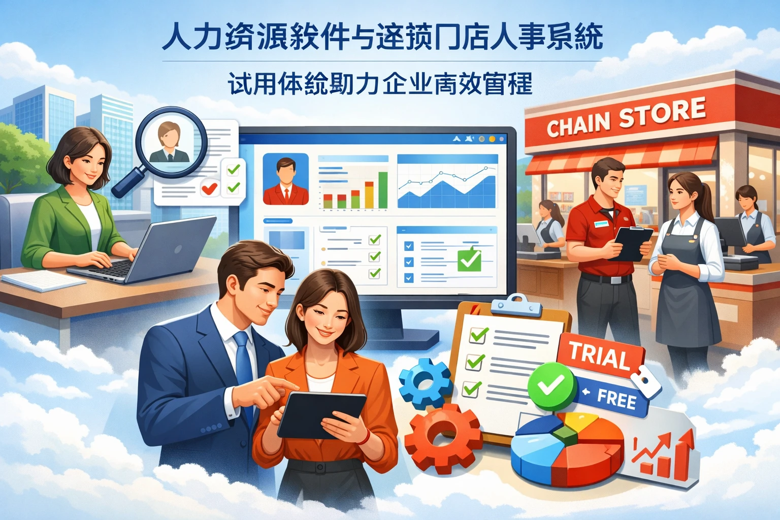 人力资源软件与连锁门店人事系统：试用体验助力企业高效管理