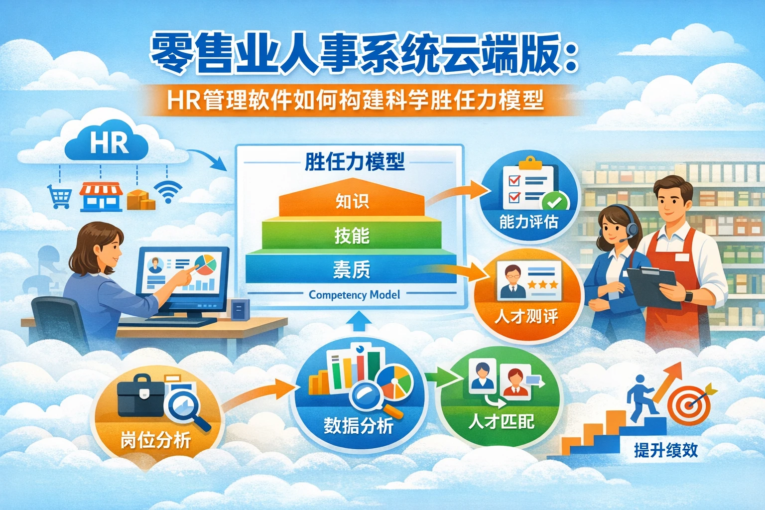 零售业人事系统云端版：HR管理软件如何构建科学胜任力模型