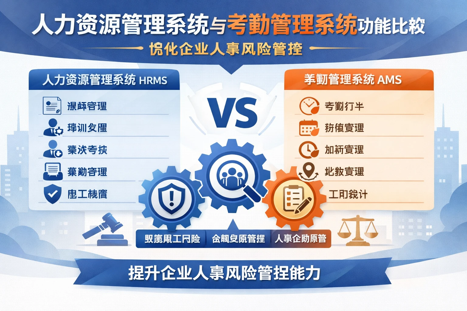 人力资源管理系统与考勤管理系统功能比较：优化企业人事风险管控