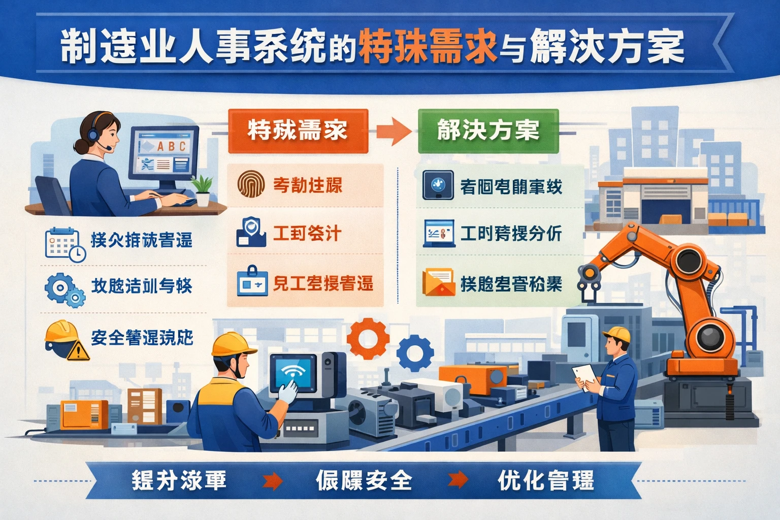 制造业人事系统的特殊需求与解决方案