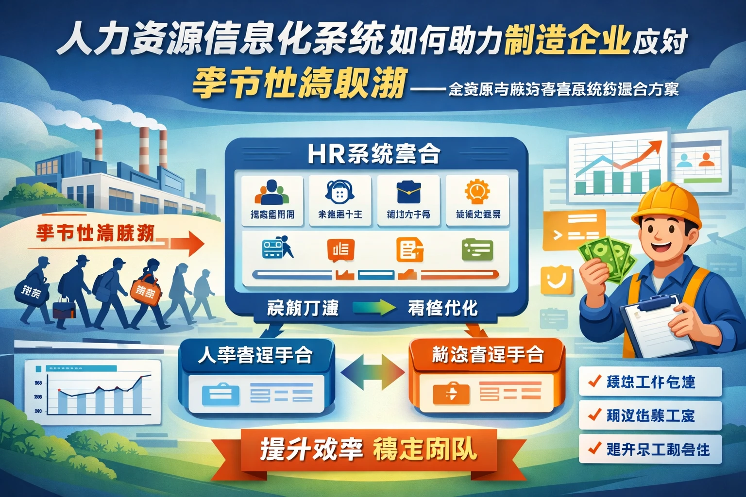 人力资源信息化系统如何助力制造企业应对季节性离职潮——全流程与薪资管理系统的整合方案