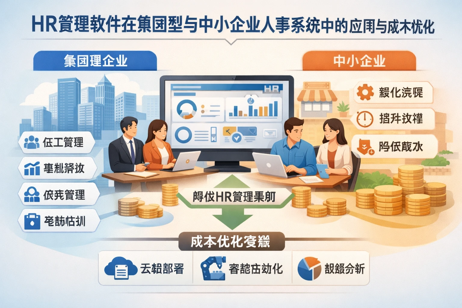 HR管理软件在集团型与中小企业人事系统中的应用与成本优化
