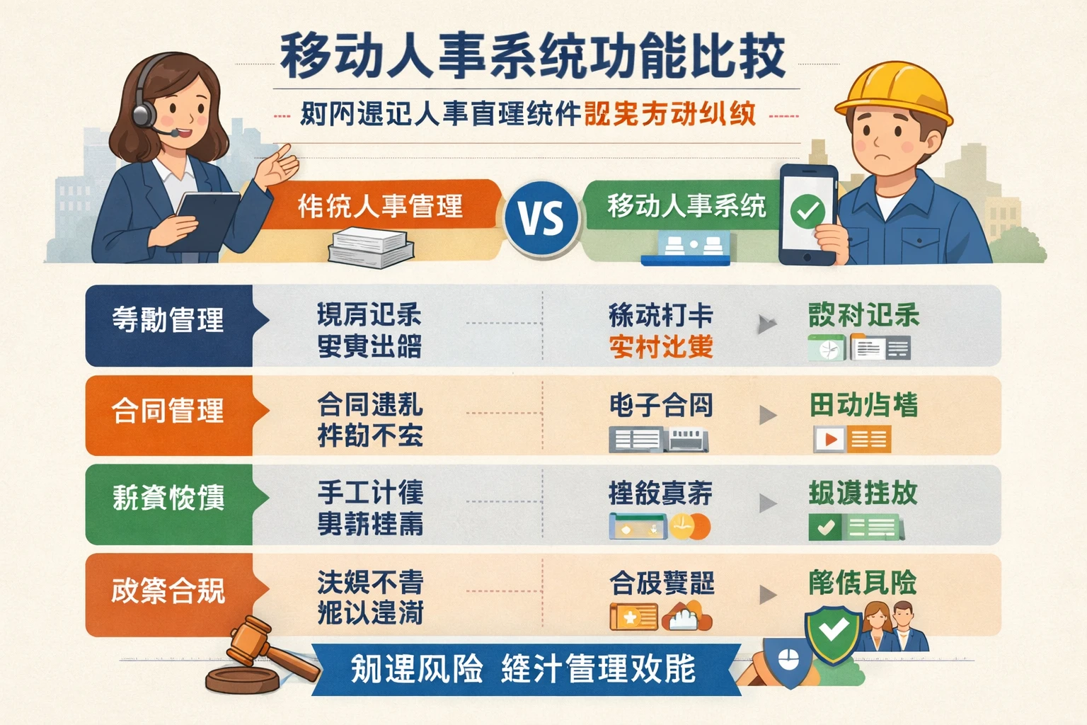 移动人事系统功能比较：如何通过人事管理软件避免劳动纠纷