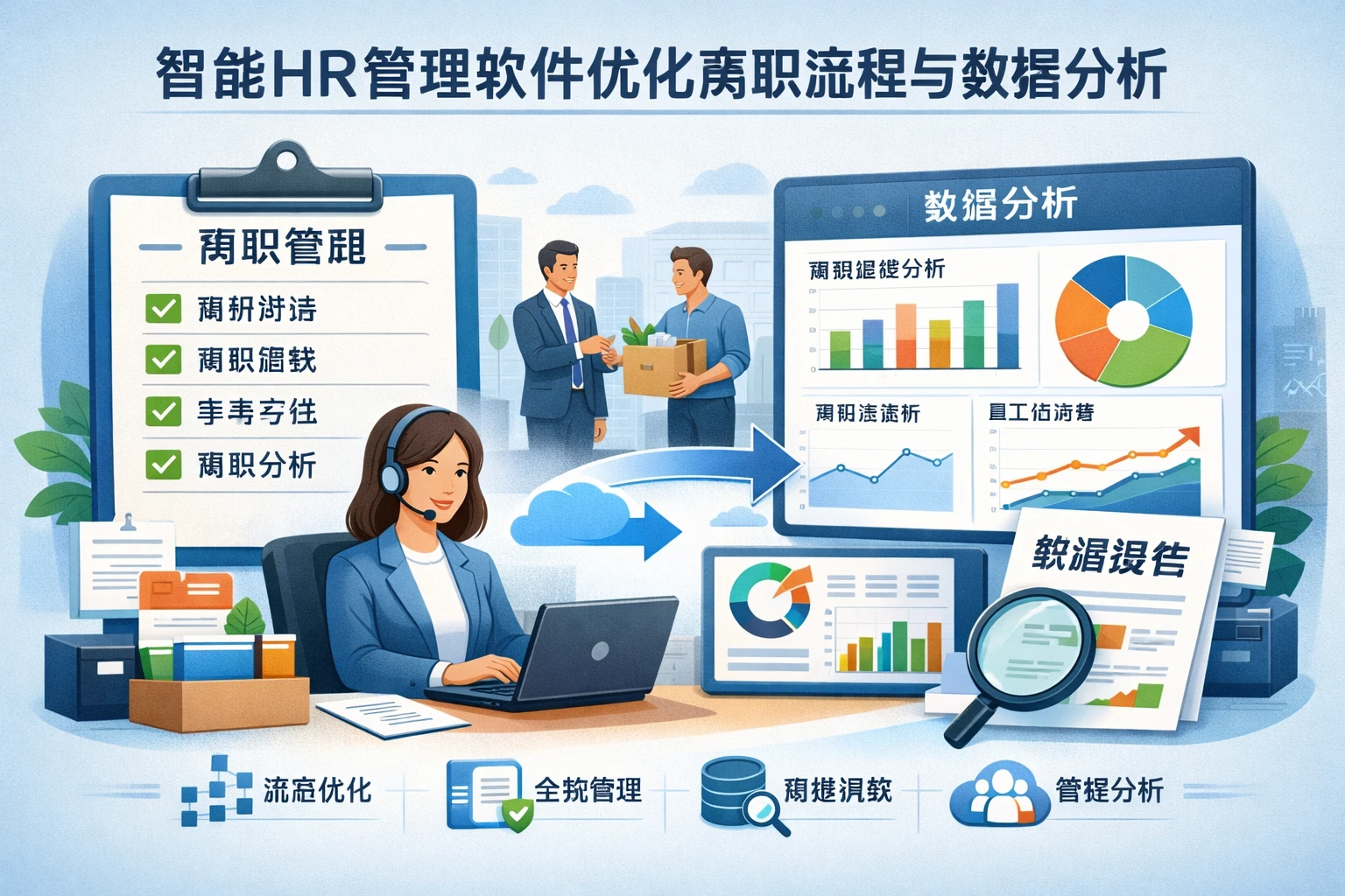 智能HR管理软件如何通过人事系统解决方案优化离职流程与数据分析