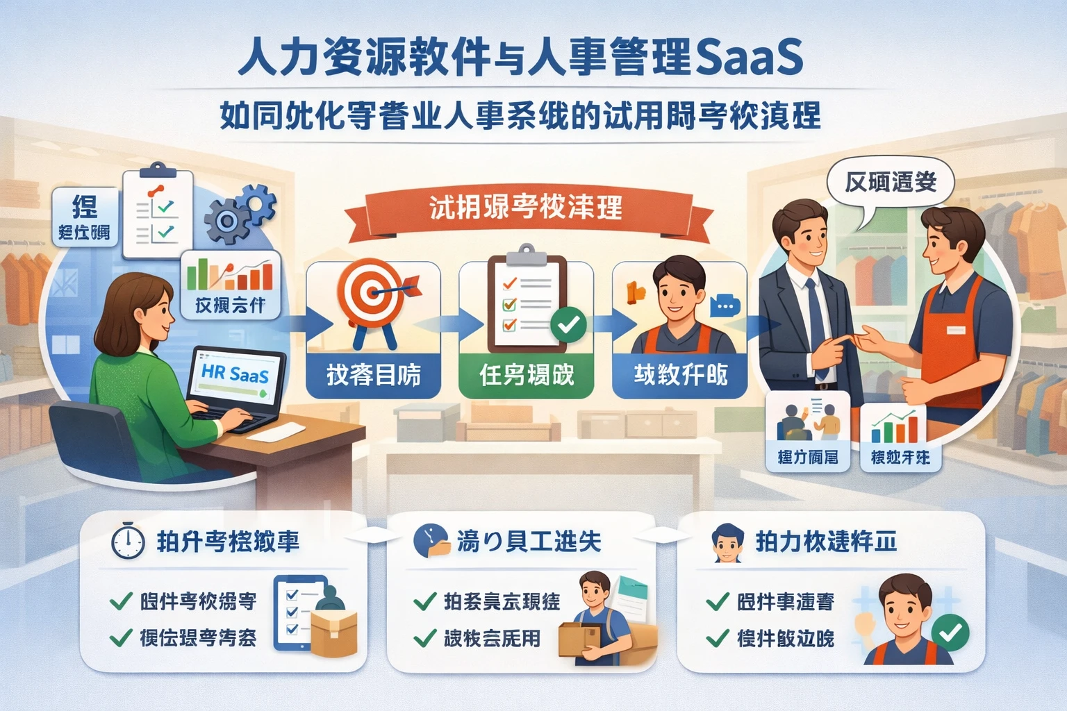 人力资源软件与人事管理SaaS如何优化零售业人事系统的试用期考核流程
