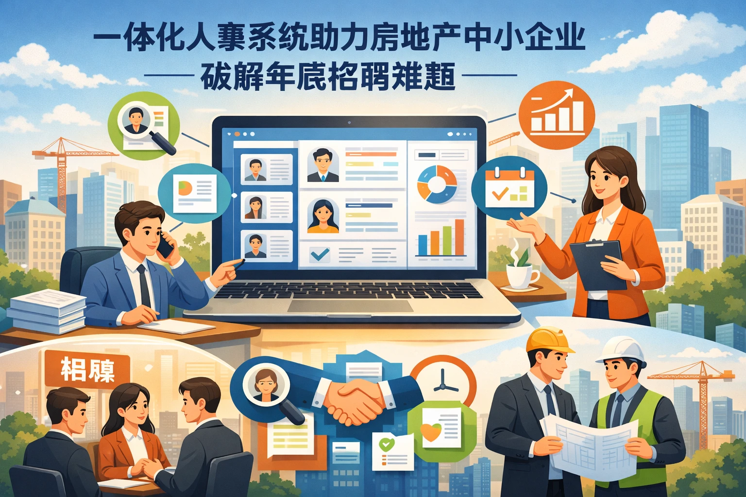 一体化人事系统助力房地产中小企业破解年底招聘难题