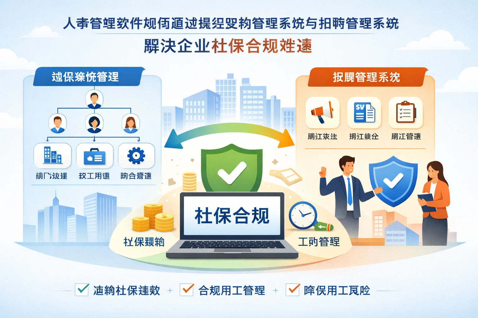 人事管理软件如何通过组织架构管理系统与招聘管理系统解决企业社保合规难题